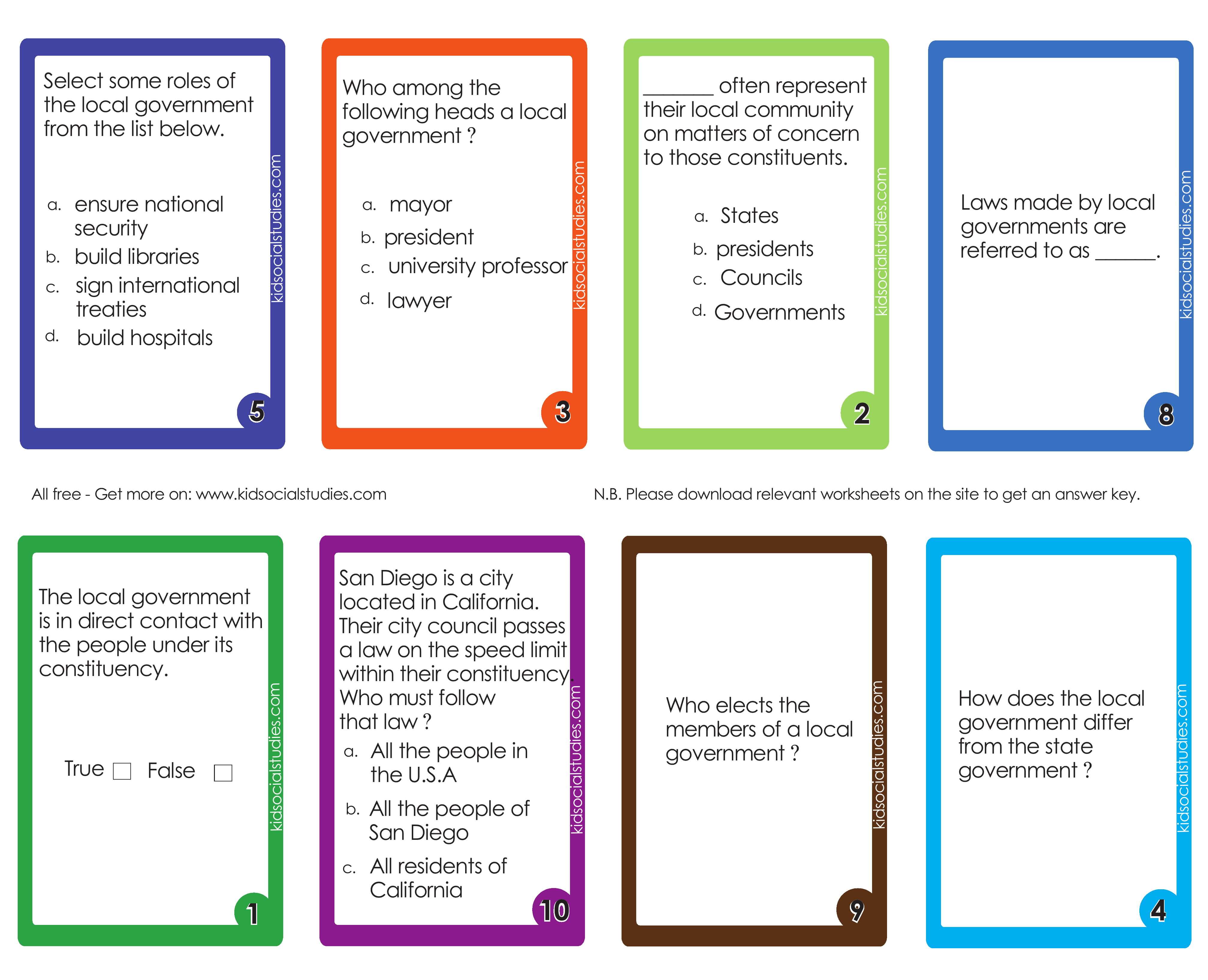 The local government flash cards pdf printable