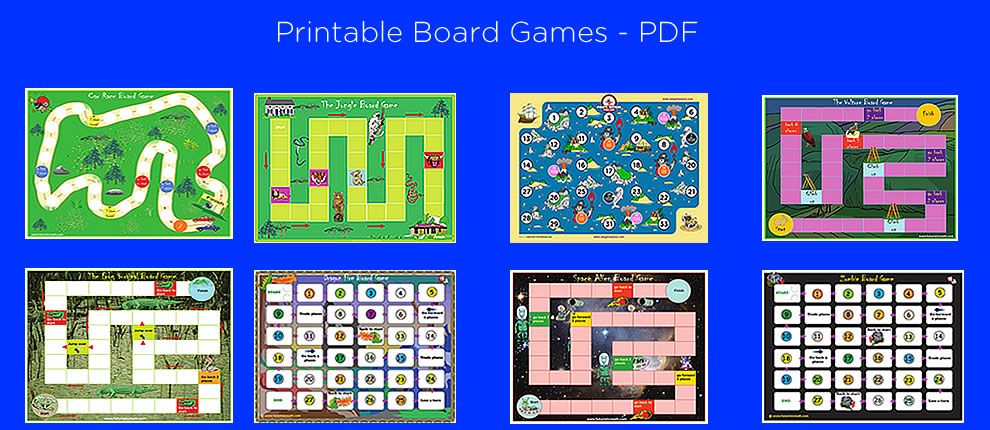 Social Studies Board Games, PDF printables with template