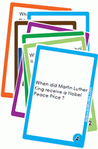 Martin Luther Jr. Flash cards for kids to review at home or in the classroom. 