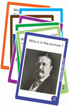 Theodore Roosevelt Flash cards for kids.