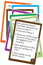 The American Revolution flash cards for kids.