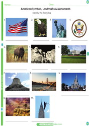 worksheet on American monuments and landmarks. pdf